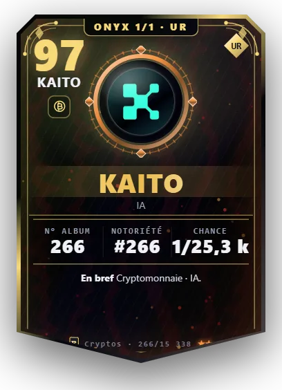 Carte Reflex KAITO, version Onyx 1/1