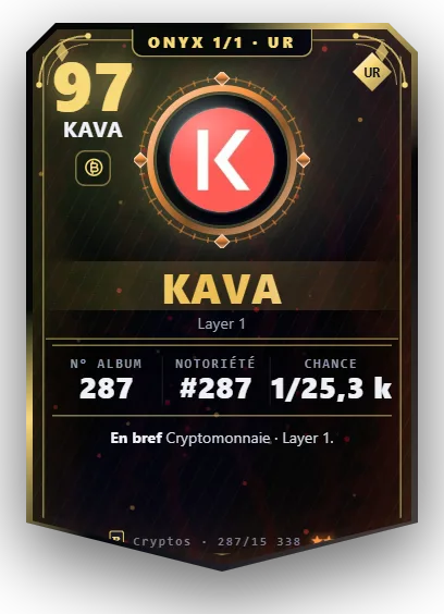 Carte Reflex Kava, version Onyx 1/1