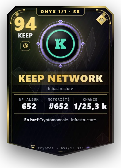 Carte Reflex Keep Network, version Onyx 1/1