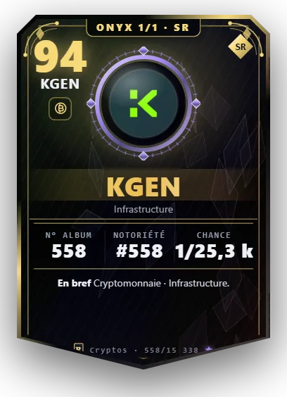 Carte Reflex KGeN, version Onyx 1/1