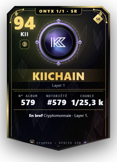 Carte Reflex KiiChain, version Onyx 1/1
