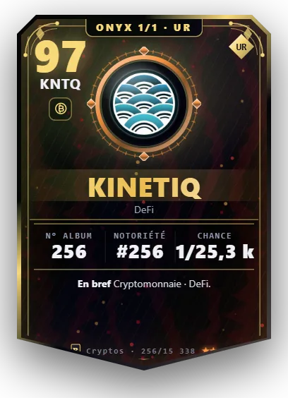 Carte Reflex Kinetiq, version Onyx 1/1