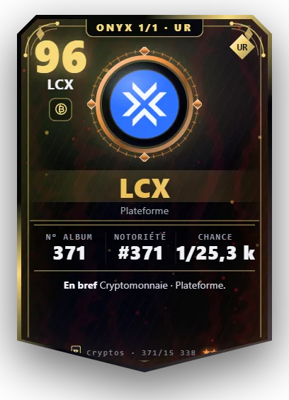 Carte Reflex LCX, version Onyx 1/1