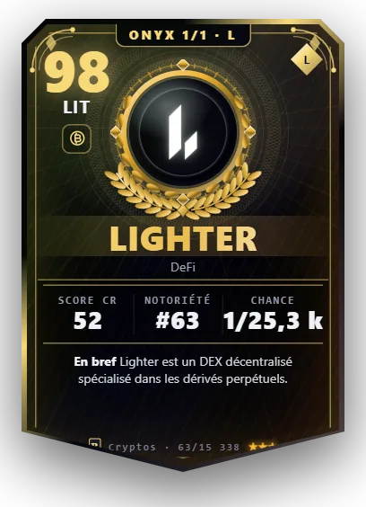Carte Reflex Lighter, version Onyx 1/1