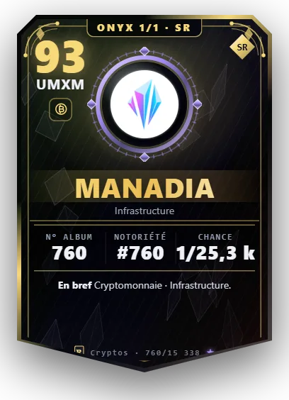 Carte Reflex Manadia, version Onyx 1/1