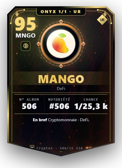 Carte Reflex Mango, version Onyx 1/1