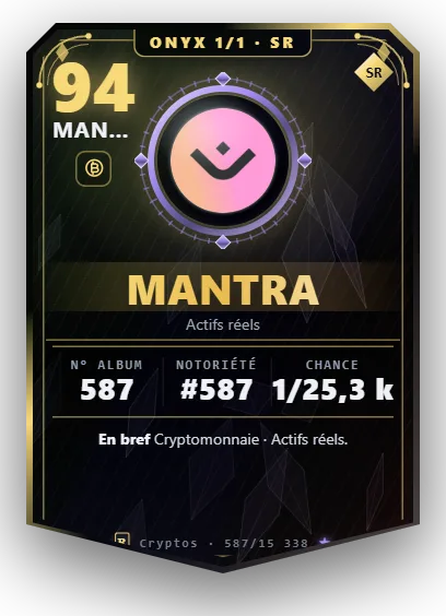 Carte Reflex MANTRA, version Onyx 1/1