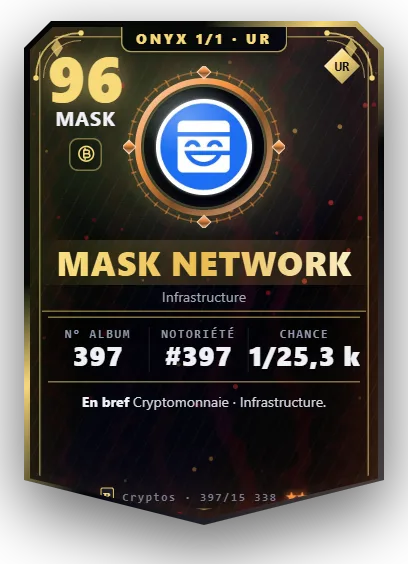 Carte Reflex Mask Network, version Onyx 1/1