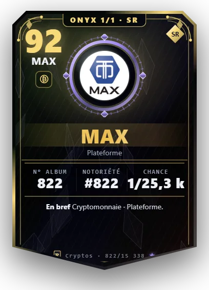 Carte Reflex MAX, version Onyx 1/1