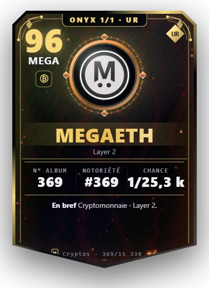 Carte Reflex MegaETH, version Onyx 1/1