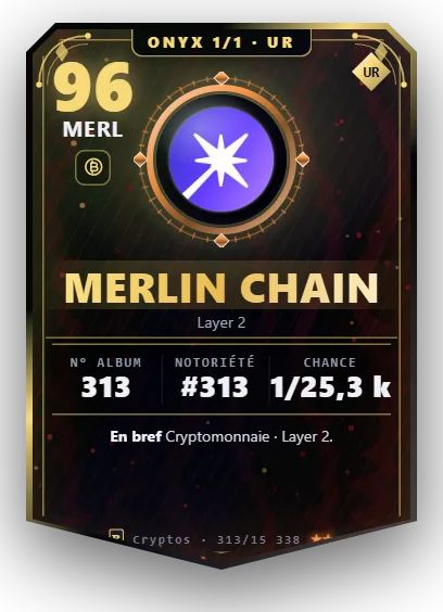 Carte Reflex Merlin Chain, version Onyx 1/1