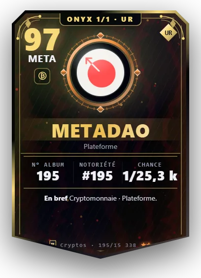 Carte Reflex MetaDAO, version Onyx 1/1