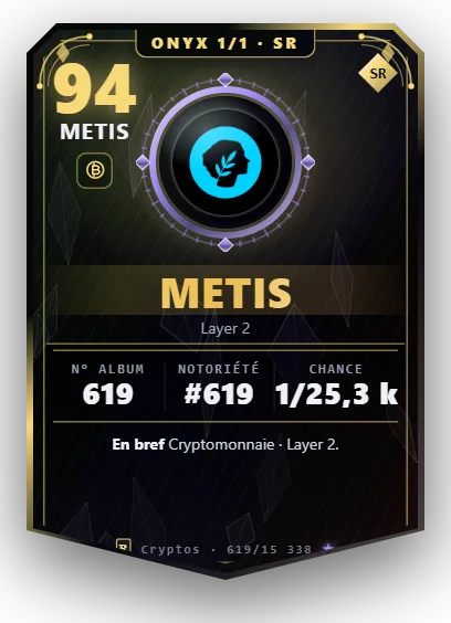 Carte Reflex Metis, version Onyx 1/1
