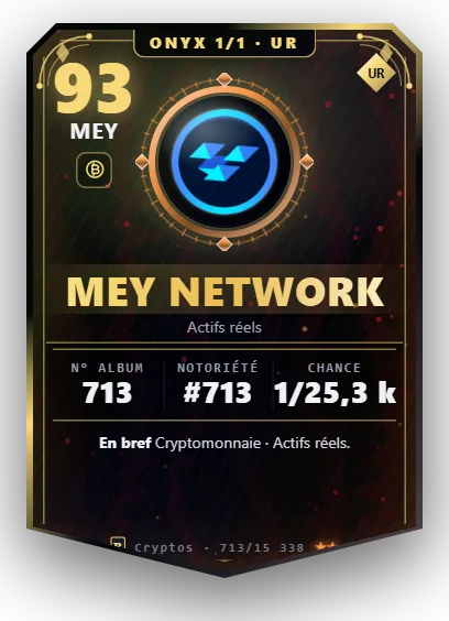 Carte Reflex Mey Network, version Onyx 1/1