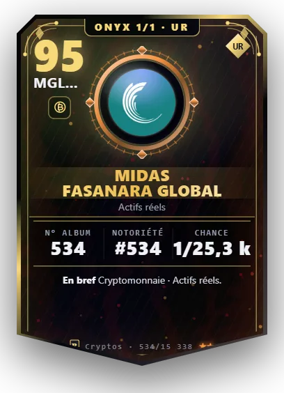 Carte Reflex Midas Fasanara Global, version Onyx 1/1