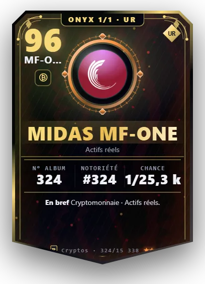 Carte Reflex Midas mF-ONE, version Onyx 1/1