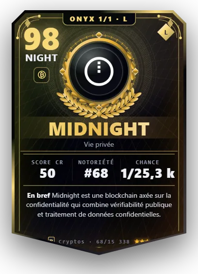 Carte Reflex Midnight, version Onyx 1/1