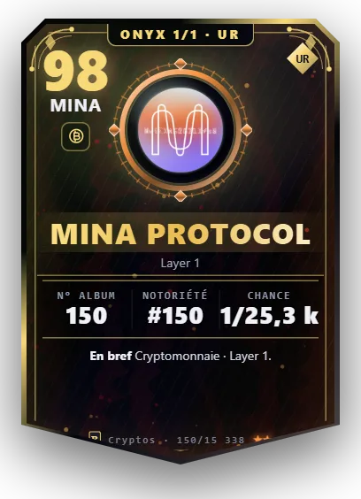 Carte Reflex Mina Protocol, version Onyx 1/1