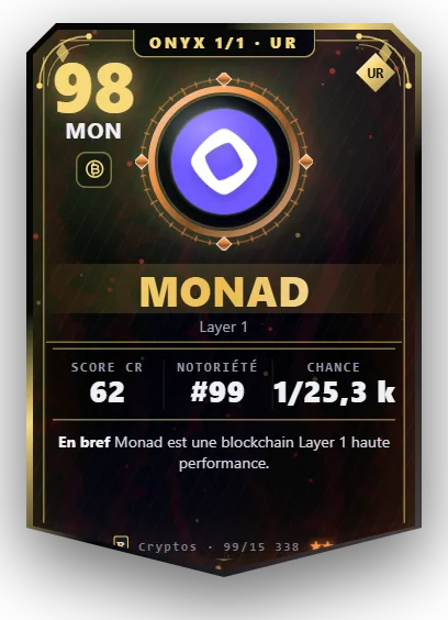 Carte Reflex Monad, version Onyx 1/1
