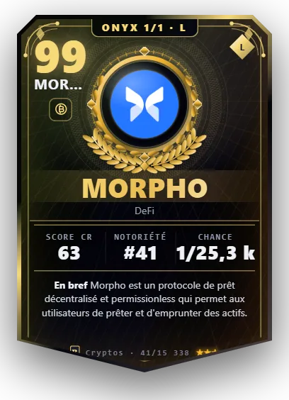 Carte Reflex Morpho, version Onyx 1/1