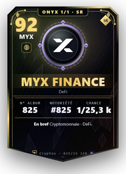 Carte Reflex MYX Finance, version Onyx 1/1