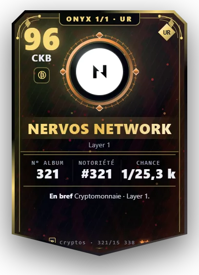 Carte Reflex Nervos Network, version Onyx 1/1