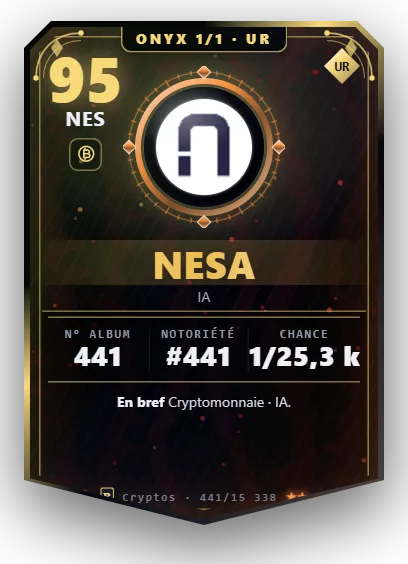 Carte Reflex Nesa, version Onyx 1/1