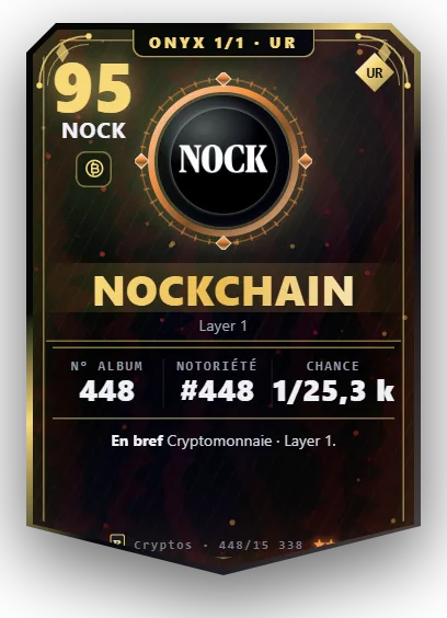 Carte Reflex Nockchain, version Onyx 1/1
