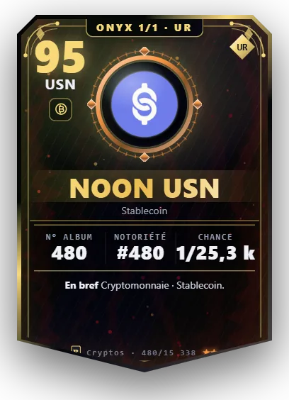 Carte Reflex Noon USN, version Onyx 1/1