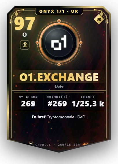 Carte Reflex o1.exchange, version Onyx 1/1