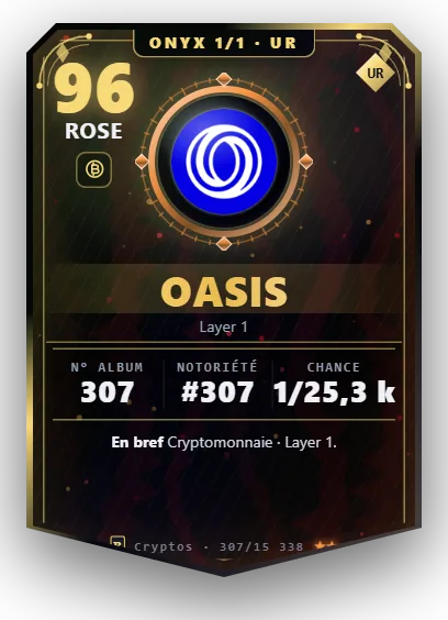 Carte Reflex Oasis, version Onyx 1/1