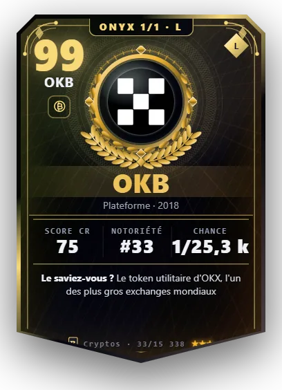 Carte Reflex OKB, version Onyx 1/1