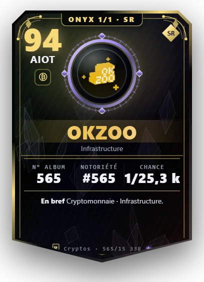 Carte Reflex OKZOO, version Onyx 1/1
