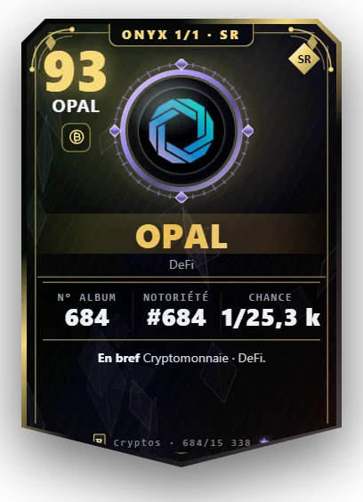 Carte Reflex Opal, version Onyx 1/1