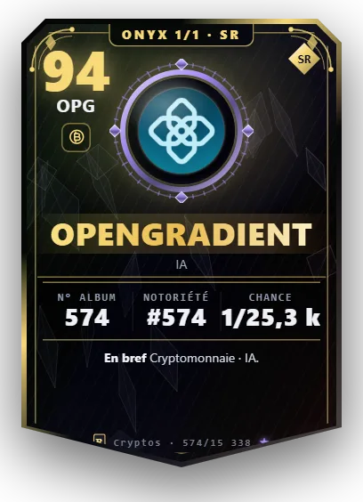 Carte Reflex OpenGradient, version Onyx 1/1