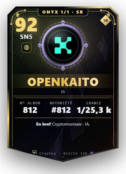 Carte Reflex OpenKaito, version Onyx 1/1