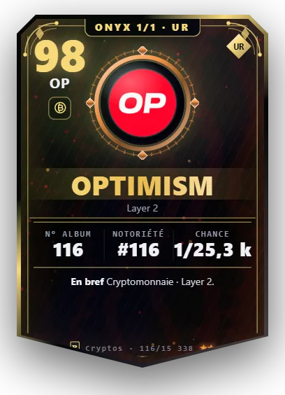 Carte Reflex Optimism, version Onyx 1/1