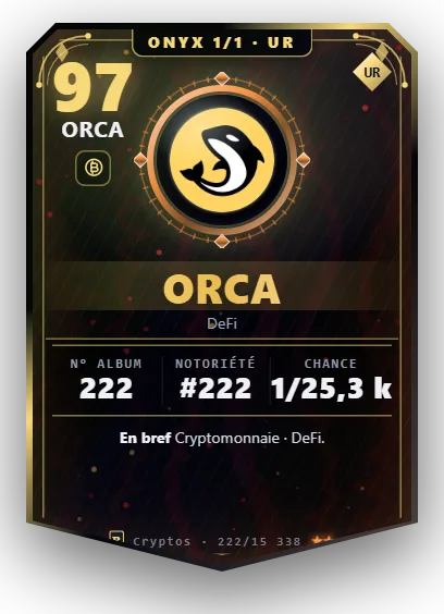 Carte Reflex Orca, version Onyx 1/1