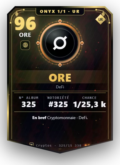 Carte Reflex ORE, version Onyx 1/1