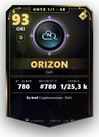 Carte Reflex Orizon, version Onyx 1/1