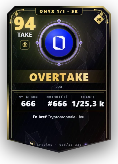Carte Reflex OVERTAKE, version Onyx 1/1