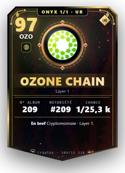 Carte Reflex Ozone Chain, version Onyx 1/1