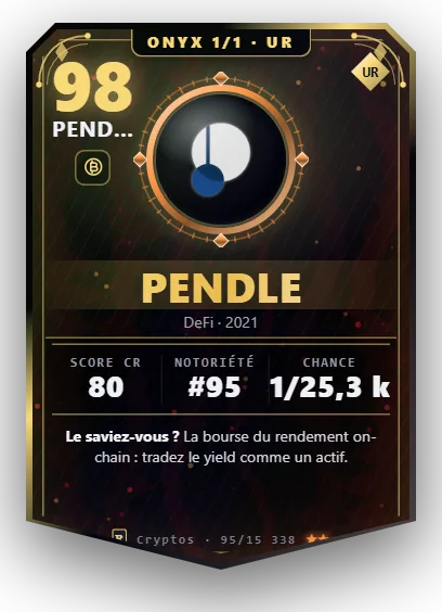 Carte Reflex Pendle, version Onyx 1/1