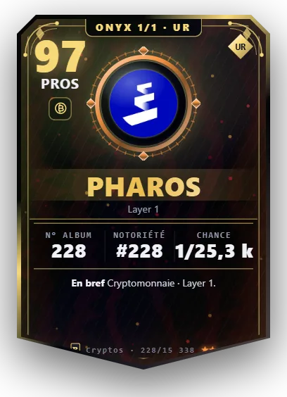 Carte Reflex Pharos, version Onyx 1/1