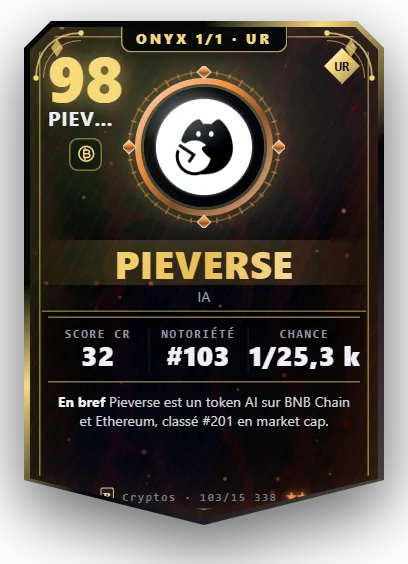 Carte Reflex Pieverse, version Onyx 1/1