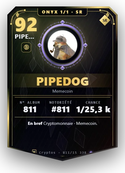 Carte Reflex pipedog, version Onyx 1/1