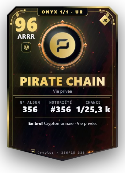 Carte Reflex Pirate Chain, version Onyx 1/1