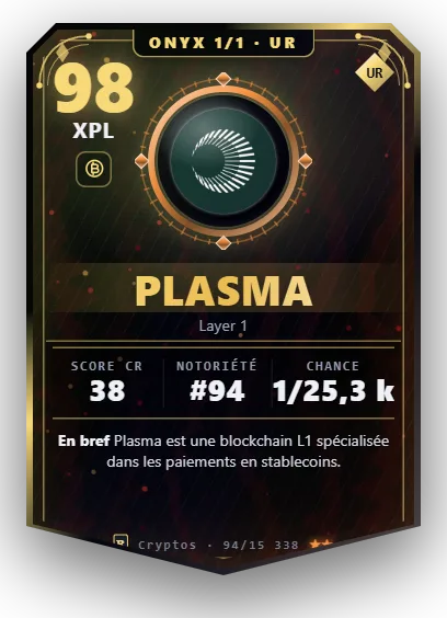 Carte Reflex Plasma, version Onyx 1/1