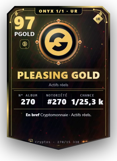 Carte Reflex Pleasing Gold, version Onyx 1/1