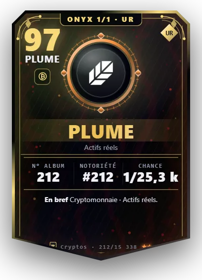Carte Reflex Plume, version Onyx 1/1